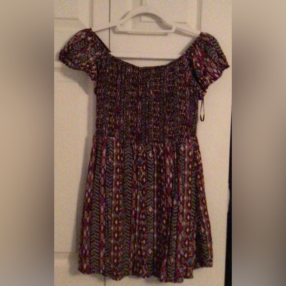 Multicolored Patterned Dress